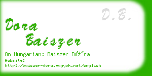 dora baiszer business card